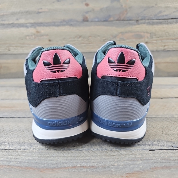 adidas ZX 750 Originals Men's Retro Shoes Black/Wonder Red/Grey - Picture 4 of 11